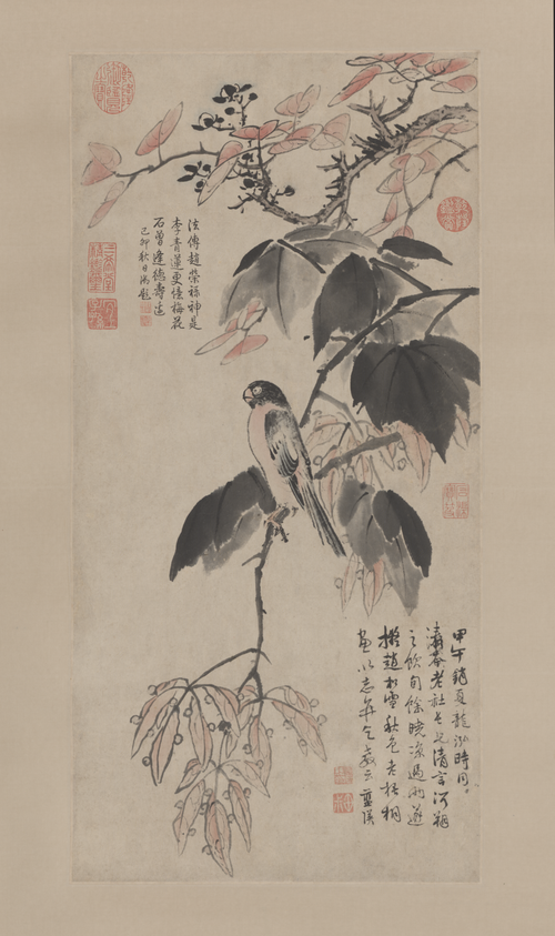蓝瑛秋色梧桐轴, , Lan Ying