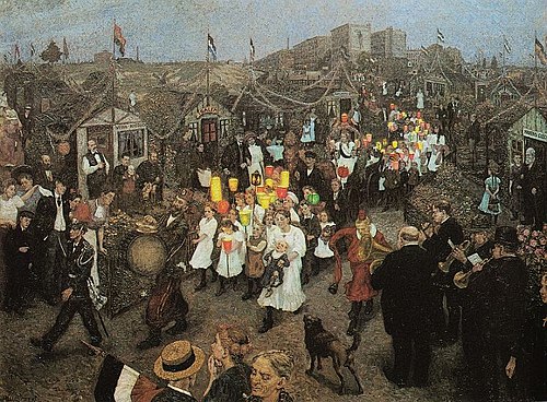 Summer party in the Allotments, 1909, Hans Baluschek