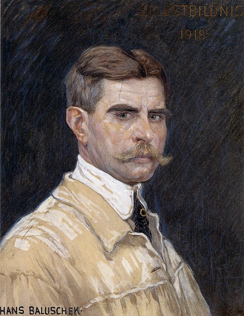 Autoportrait, 1918, Hans Baluschek