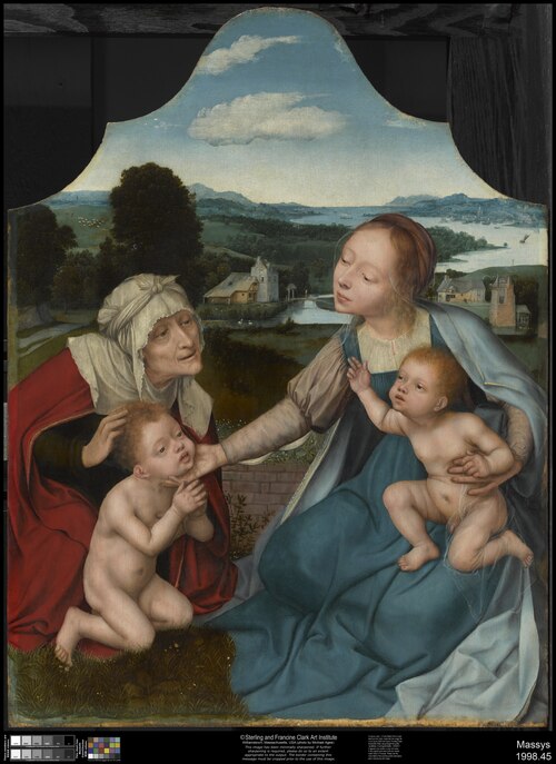 Virgin and Child with Saints Elizabeth and John the Baptist, 1522, Quentin Metsys