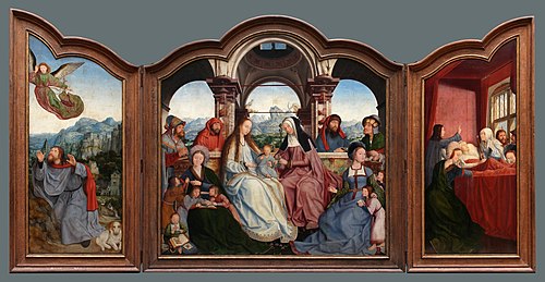 Triptyque de la Confrérie de Sainte Anne à Louvain, 1507, Quentin Metsys