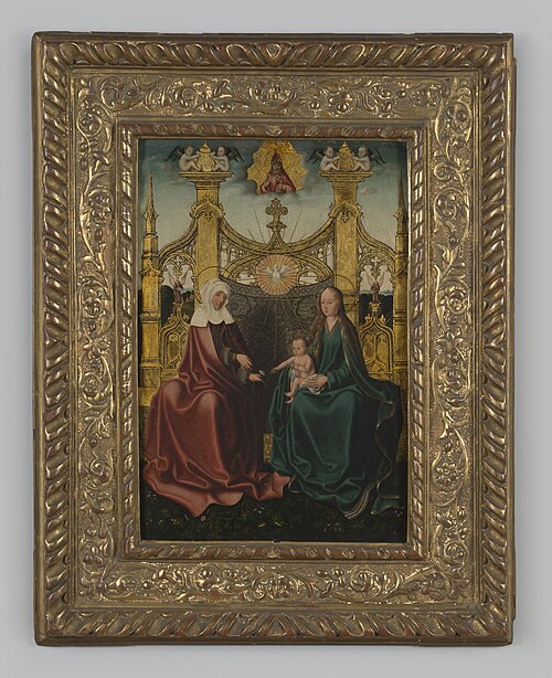 Paneelschildering "H. Anna te Drieën" op hout, omgeving Quinten Matsijs, eind 15e eeuw, 1487, Quentin Metsys