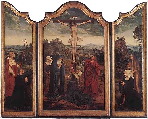 Christ on the Cross with Donors, 1520, Quentin Metsys