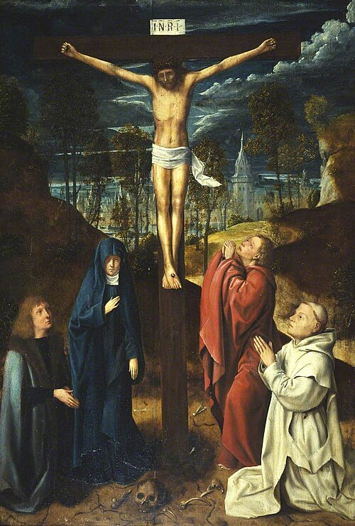 Christ on the Cross between the Virgin, Saint John and Two Donors, 1490, Quentin Metsys