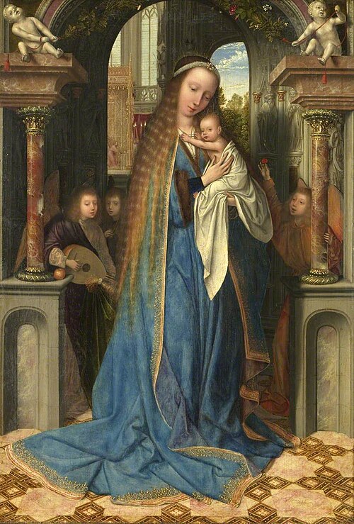 The Virgin and Child with Angels, 1500, Quentin Metsys