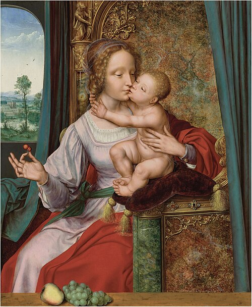 La Vierge aux cerises, 1529, Quentin Metsys