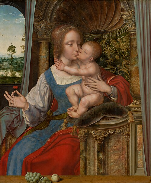 La Vierge aux cerises, 1520, Quentin Metsys