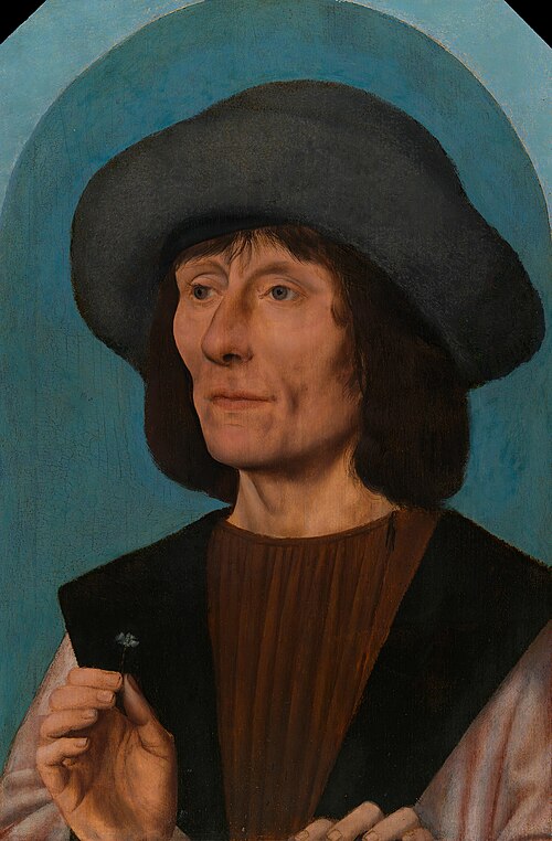 Portrait of a Man with a Pink, 1509, Quentin Metsys