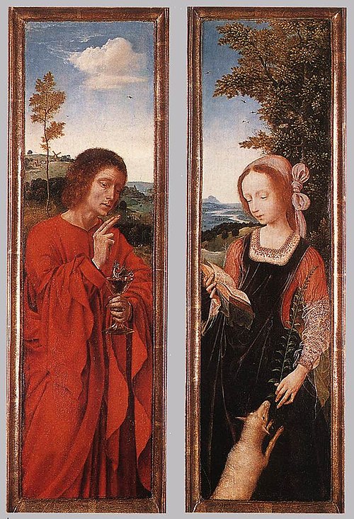 John the Baptist and St Agnes, 1510, Quinten Metsys