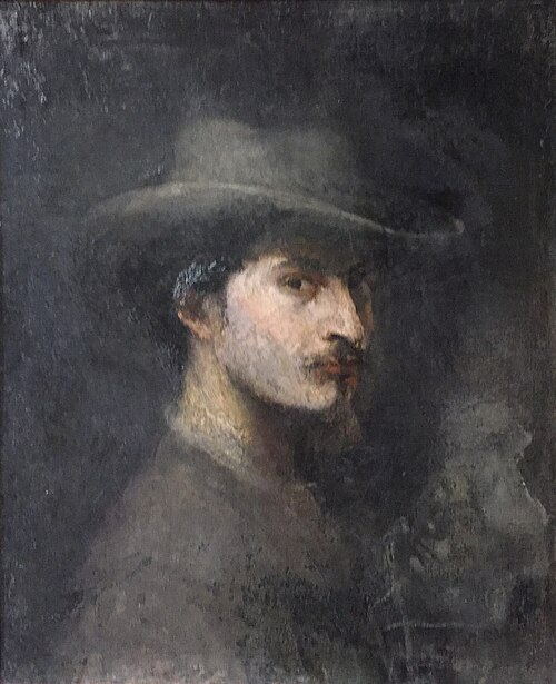 Bourdelle jeune avec un chapeau, , Antoine Bourdelle