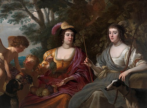 Double Portrait of Amalia van Solms and Charlotte de La Trémoïlle, 1633, Gerrit van Honthorst