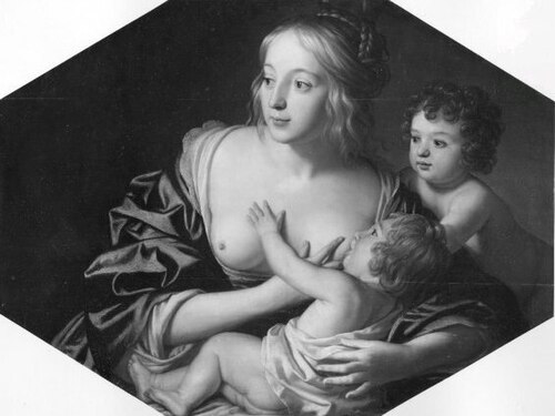 young mother with 2 children, 1649, Gerrit van Honthorst