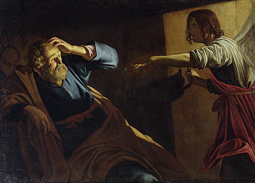St. Peter's release from prison by the angel, 1617, Gerrit van Honthorst