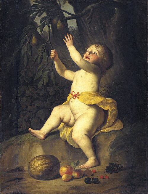 A Child Picking Fruit, 1632, Gerrit van Honthorst