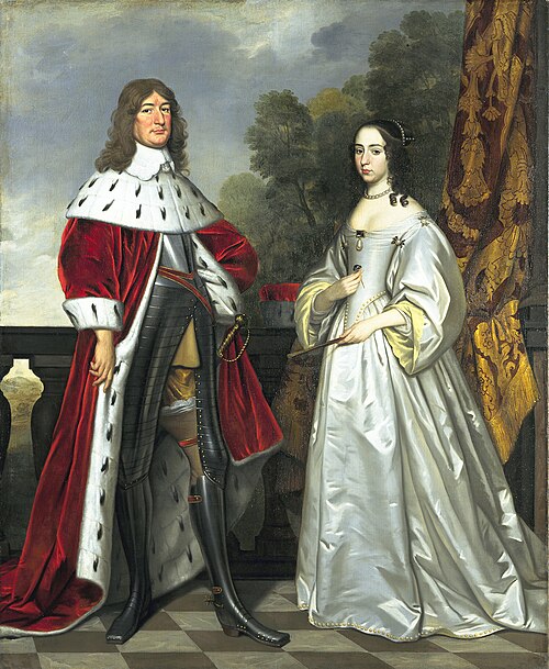 Portrait of Frederick William, Elector of Brandenburg and Luise Henriette of Nassau, 1647, Gerrit van Honthorst