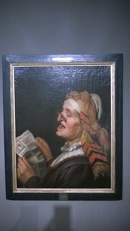 An old woman singing, , Gerrit van Honthorst