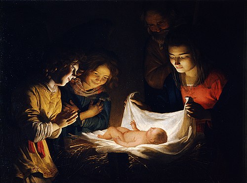 Adoration de l'Enfant, 1620, Gerrit van Honthorst