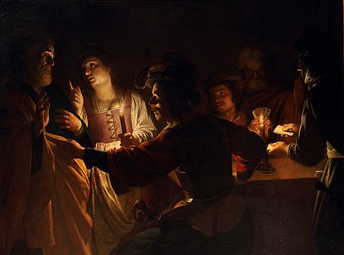 Le Reniement de saint Pierre, 1612, Gerrit van Honthorst