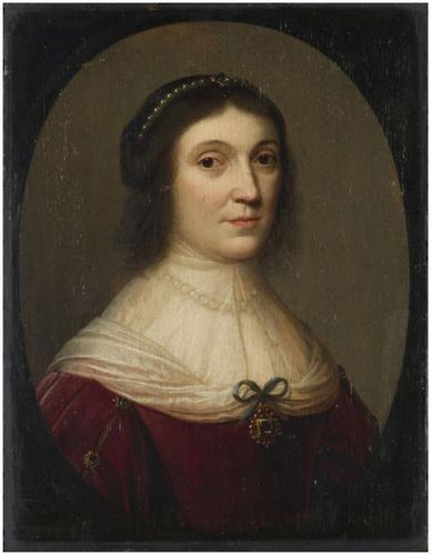 Portret van een onbekende vrouw uit het geslacht Burmania?, 1664, Gerrit van Honthorst