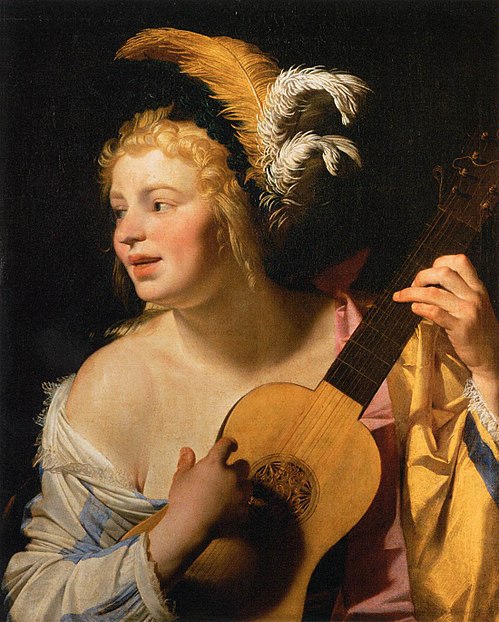 La Joueuse de guitare, 1624, Gerrit van Honthorst