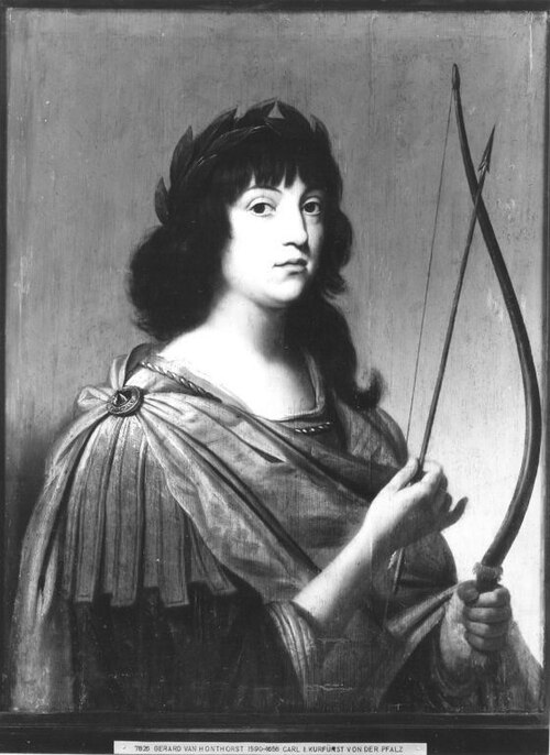 Bildnis des Kronprinzen Karl Ludwig von der Pfalz als Apoll (1617-1680), 1632, Gerrit van Honthorst