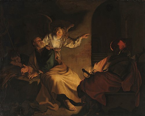 Die Befreiung Petri (Kopie nach), 1624, Gerrit van Honthorst