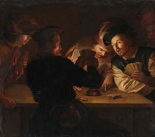 Die Falschspieler (Werkstatt), 1624, Gerrit van Honthorst