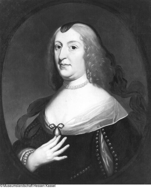 Landgräfin Amalia Elisabeth von Hessen-Kassel (1602 - 1651), geborene Gräfin von Hanau-Münzenberg (1, 1650, Gerrit van Honthorst