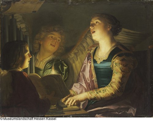 Die Hl. Cäcilie, Orgel spielend (bald nach 1620), 1620, Gerrit van Honthorst