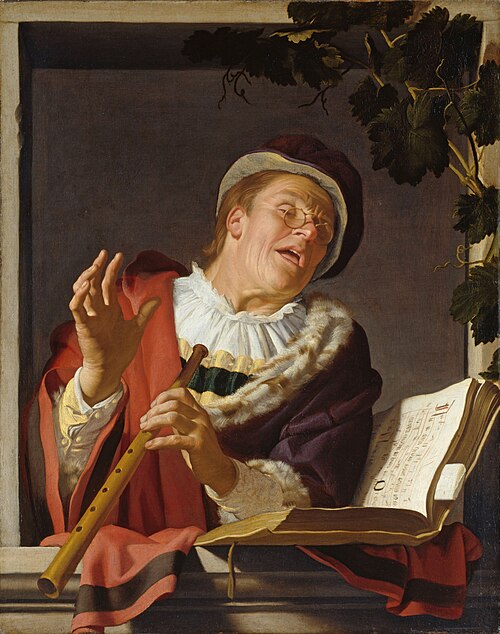 Singing flute player, 1623, Gerrit van Honthorst
