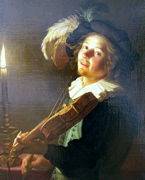 Violin Player by Candlelight, 1625, Gerrit van Honthorst