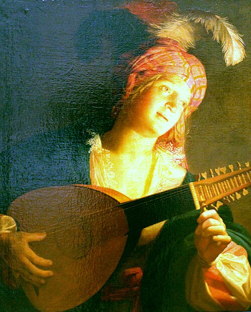 Woman with Lute, 1625, Gerrit van Honthorst