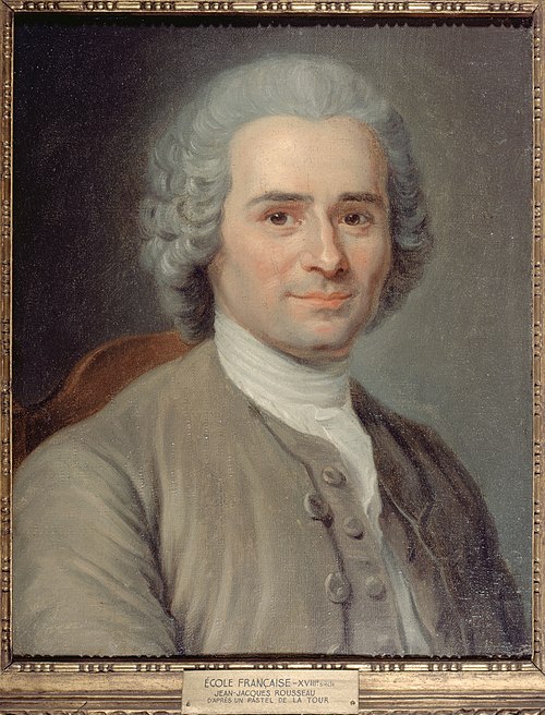 Portrait de Jean-Jacques Rousseau (1712-1778), écrivain et philosophe, 1753, Maurice Quentin de La Tour
