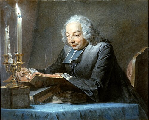 L'Abbé Jean-Jacques Huber lisant (1699 –1747), 1742, Maurice-Quentin de La Tour