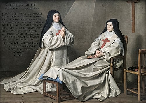 La Mère Catherine-Agnès Arnault et la sœur Catherine de Sainte Suzanne de Champaigne, 1662, Philippe de Champaigne