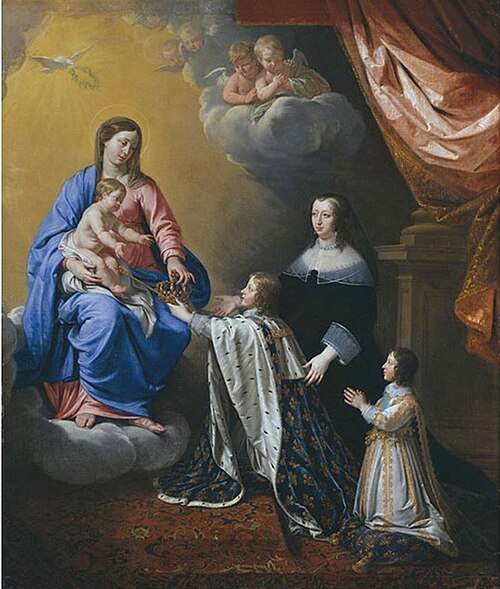 Le jeune Louis XIV offre sa couronne à la Vierge et l'enfant, 1650, Philippe de Champaigne