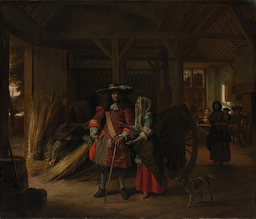 Payer l'hôtesse, 1670, Pieter de Hooch