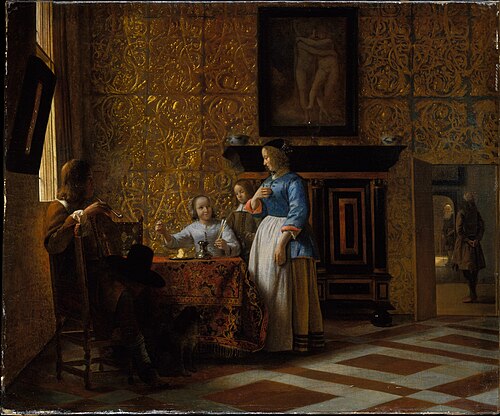 Compagnie joyeuse dans un intérieur, 1664, Pieter de Hooch