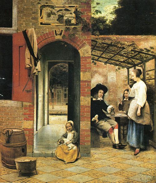 Cour d'une maison, 1658, Pieter de Hooch
