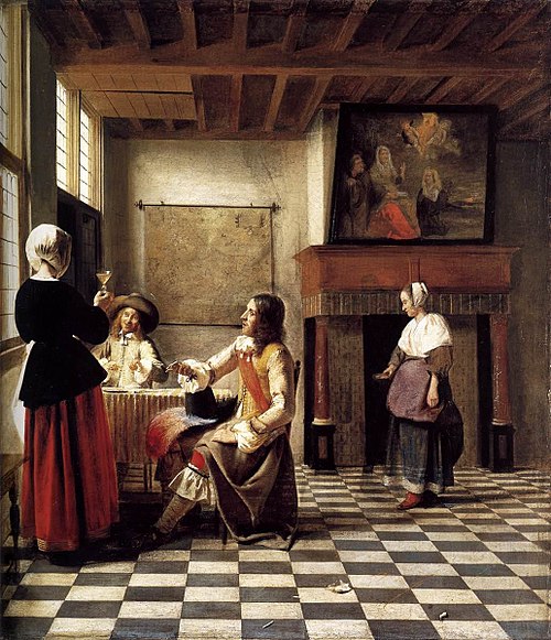 Le Verre levé, 1658, Pieter de Hooch