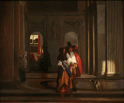 Le départ pour la promenade, 1663, Pieter de Hooch