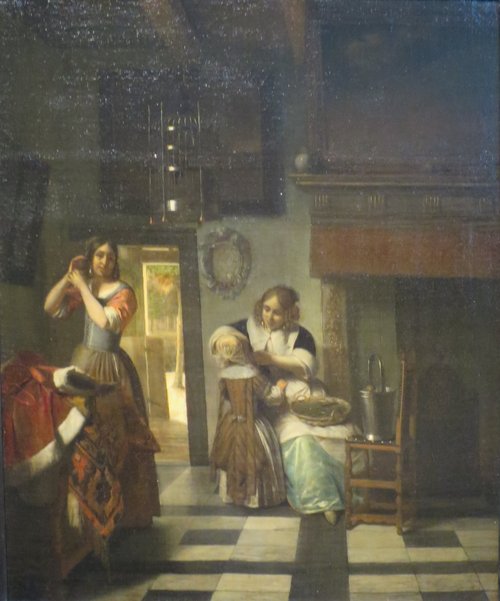 Deux femmes et un enfant, 1673, Pieter de Hooch