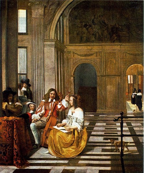 Parti musicale dans une salle, 1664, Pieter de Hooch
