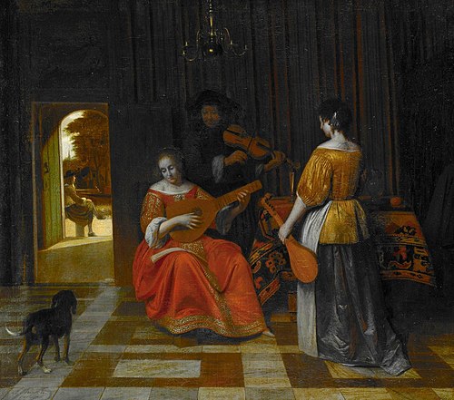 Une partie musicale, 1667, Pieter de Hooch
