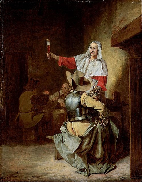 Compagnie de carte de jeu dans une taverne, 1652, Pieter de Hooch