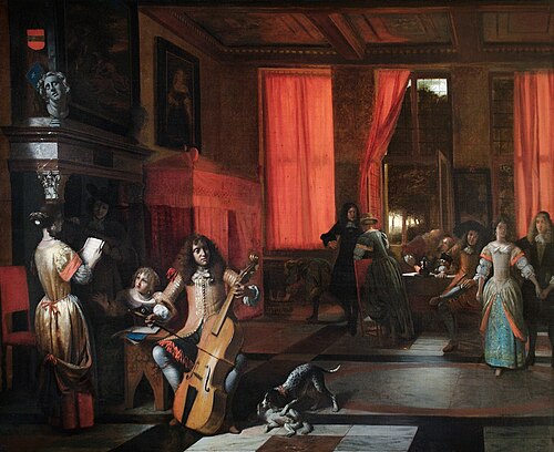Musical company in an interior, 1675, Pieter de Hooch