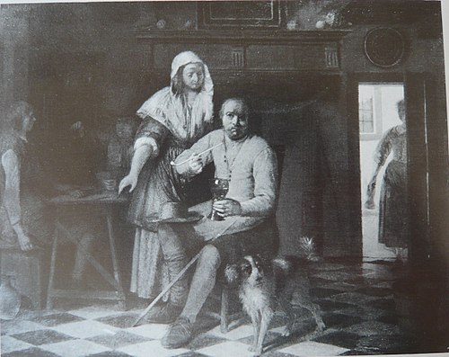 Tavern Scene with a Smoker, 1677, Pieter de Hooch