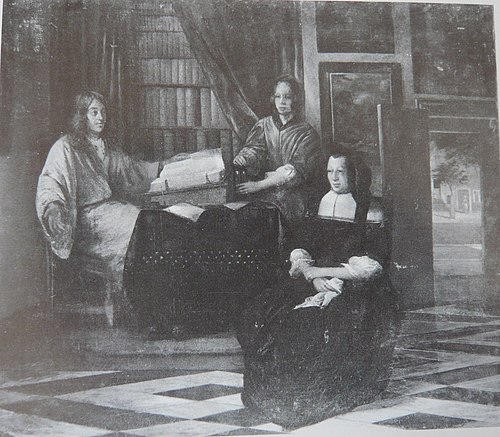 A Man with a Book and Two Women, 1676, Pieter de Hooch