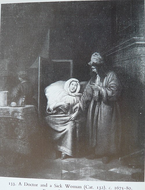 A Doctor and a Sick Woman, 1677, Pieter de Hooch