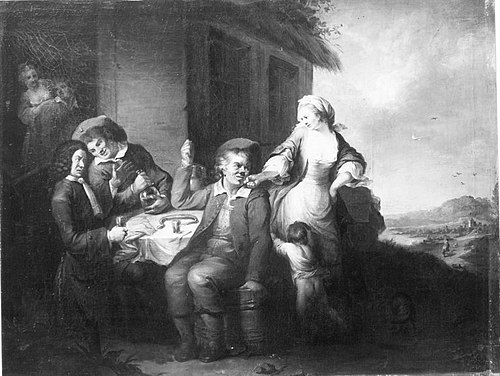 Die Verwünschungsszene aus der Oper "Le Bûcheron" von Philidor, 1763, Johann Christian von Mannlich